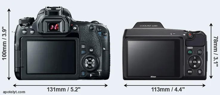 Comparison 77D or L840 rear