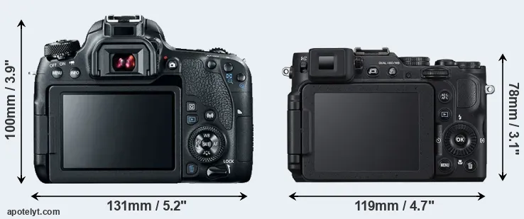 Comparison 77D or P7800 rear