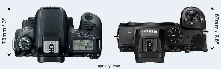 Compare 77D versus Z5 top