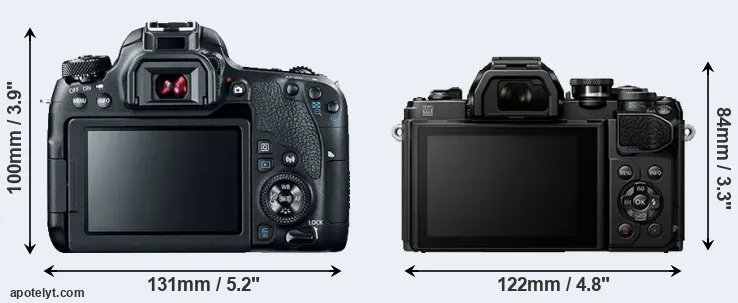 Comparison 77D or E-M10 III rear