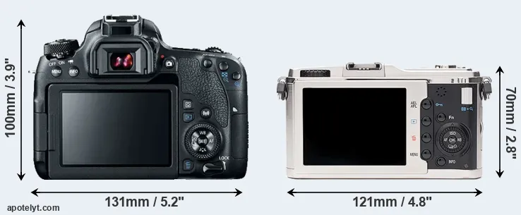 Comparison 77D or E-P1 rear