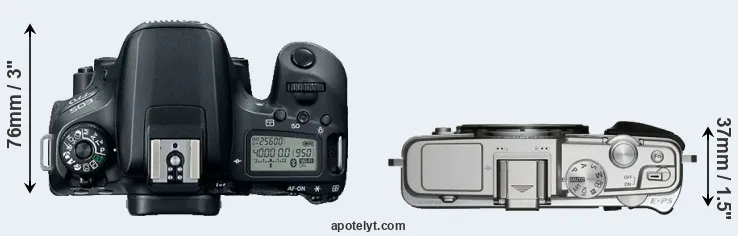 Compare 77D versus E-P5 top