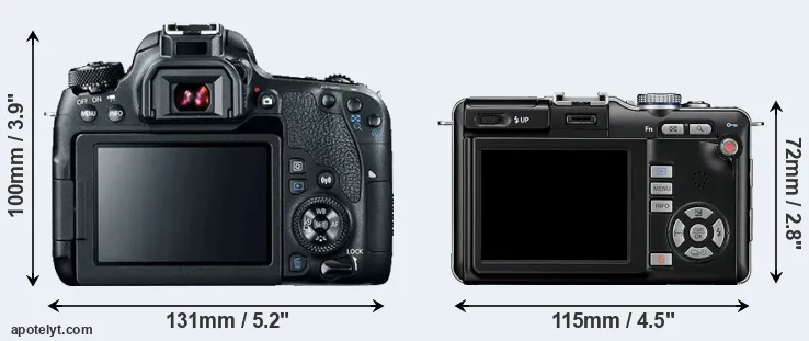 Comparison 77D or E-PL1 rear