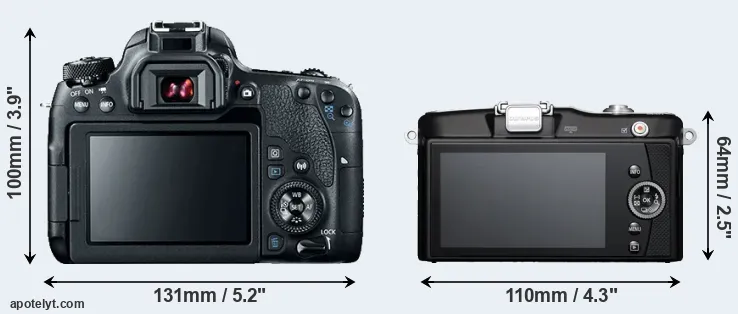 Comparison 77D or E-PM1 rear