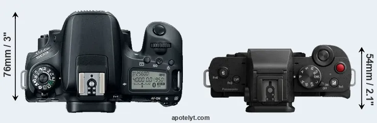 Compare 77D versus G100 top