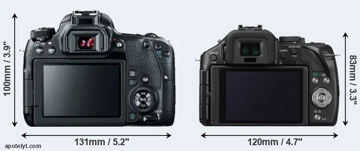 Comparison 77D or G5 rear
