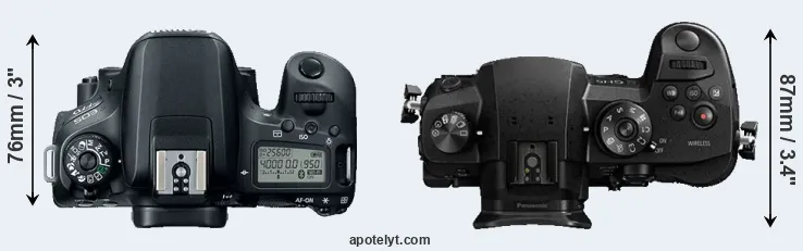 Compare 77D versus GH5 top