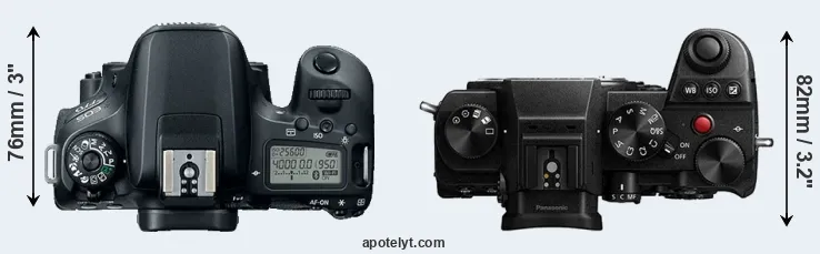 Compare 77D versus S5 top