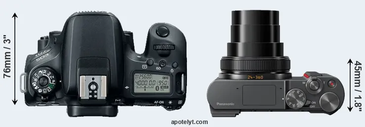 Compare 77D versus TZ200 top