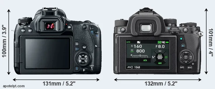 Comparison 77D or KP rear