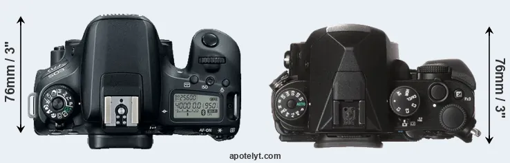 Compare 77D versus KP top