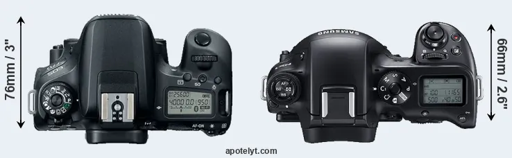 Compare 77D versus NX1 top