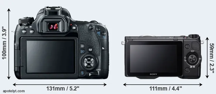 Comparison 77D or NEX-5R rear