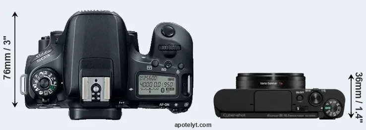 Compare 77D versus WX800 top