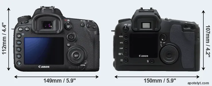 Comparison 7D Mark II or D30 rear