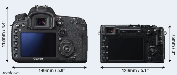 Comparison 7D Mark II or X-E2 rear