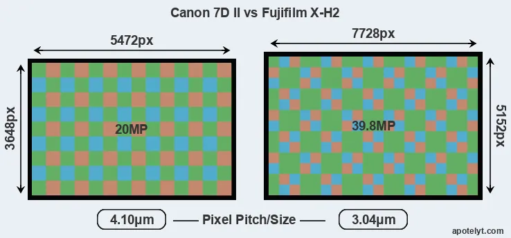 7D Mark II versus X-H2 MP