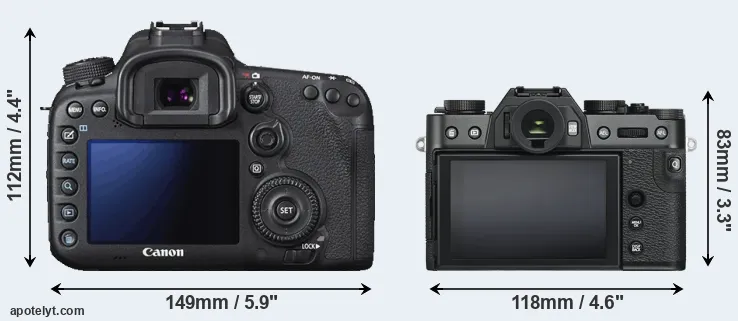 Comparison 7D Mark II or X-T30 rear