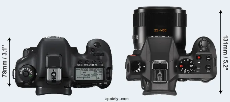 Compare 7D Mark II versus V-LUX Typ 114 top