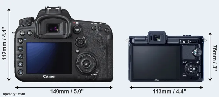 Comparison 7D Mark II or V1 rear