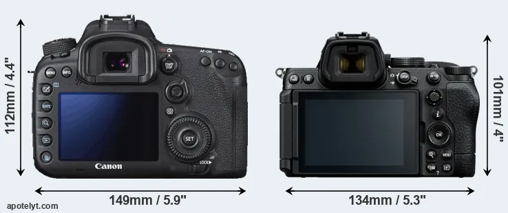 Comparison 7D Mark II or Z5 II rear