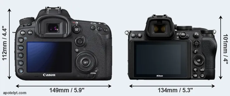 Comparison 7D Mark II or Z5 rear