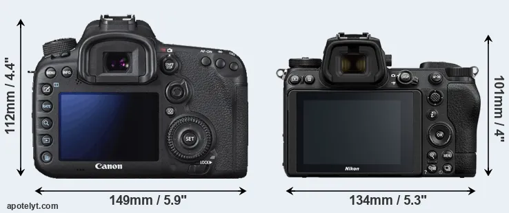 Comparison 7D Mark II or Z7 II rear