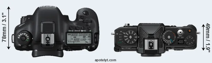 Compare 7D Mark II versus Zf top