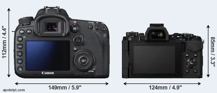 Comparison 7D Mark II or E-M5 II rear