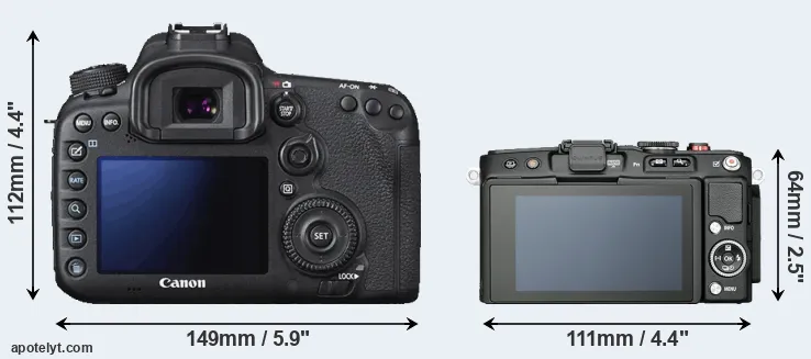 Comparison 7D Mark II or E-PL6 rear