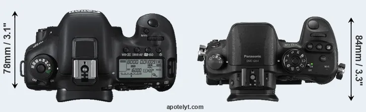 Compare 7D Mark II versus GH4 top