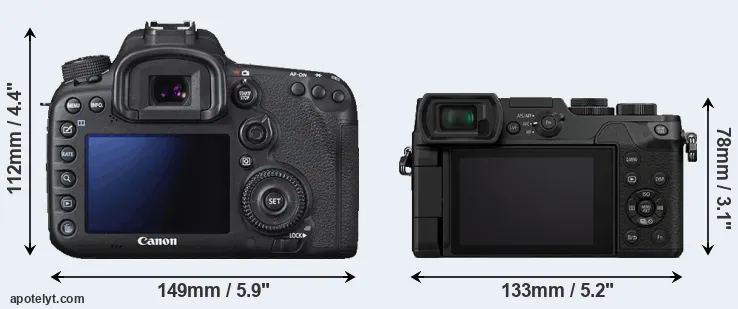 Comparison 7D Mark II or GX8 rear