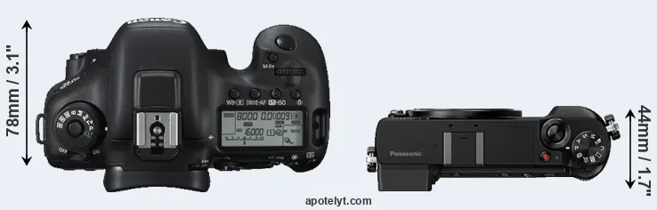 Compare 7D Mark II versus GX80 top