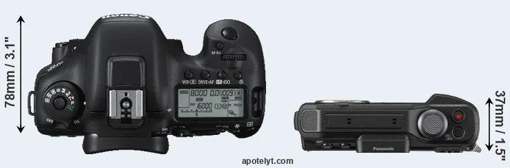 Compare 7D Mark II versus TS7 top