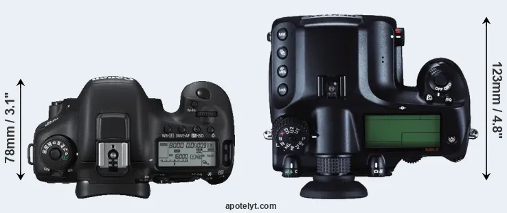 Compare 7D Mark II versus 645Z top