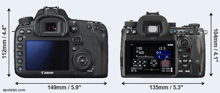 Comparison 7D Mark II or K-3 III rear