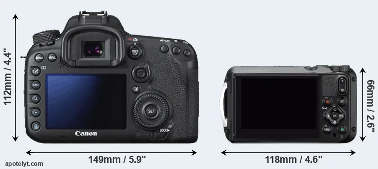 Comparison 7D Mark II or WG-6 rear