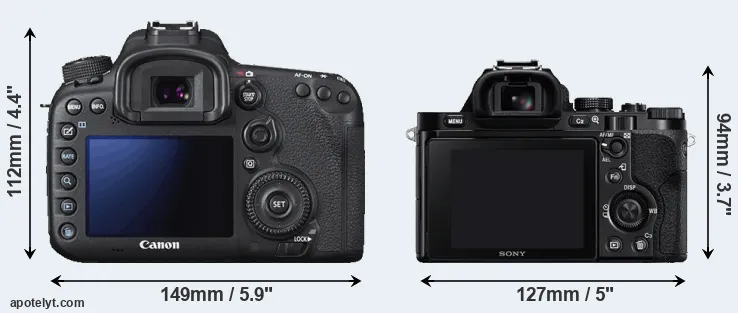 Comparison 7D Mark II or A7R rear