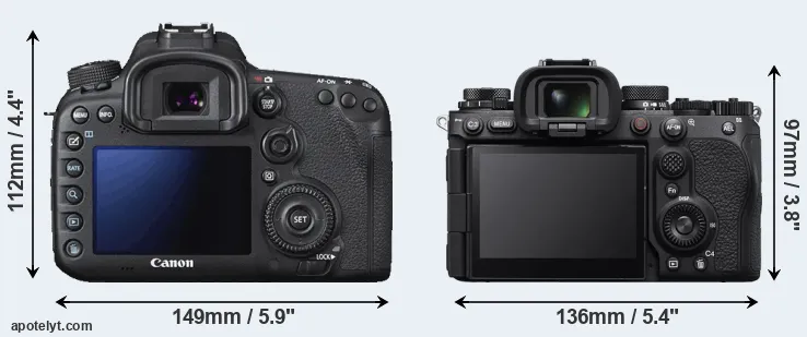 Comparison 7D Mark II or A9 III rear