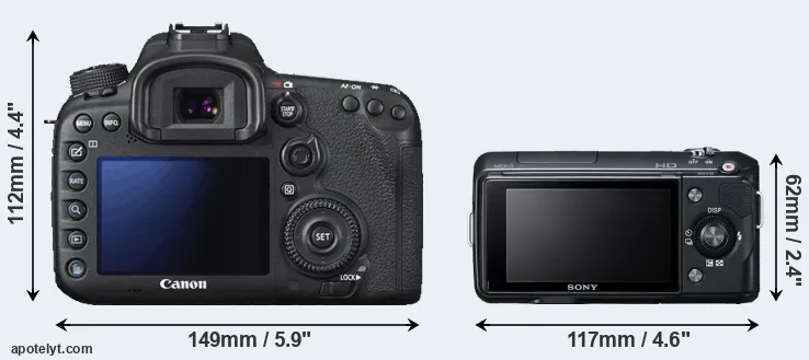 Comparison 7D Mark II or NEX-3 rear