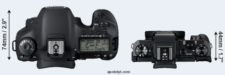 Compare 7D versus G5X top