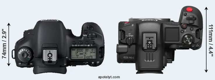 Compare 7D versus R5 C top
