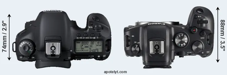 Compare 7D versus R6 top