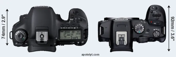 Compare 7D versus R7 top