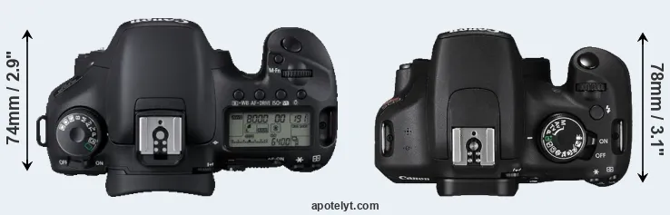 Compare 7D versus T5 top