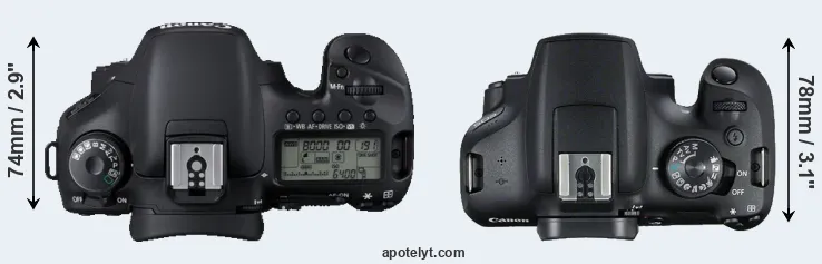 Compare 7D versus T7 top