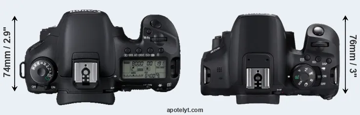 Compare 7D versus T8i top