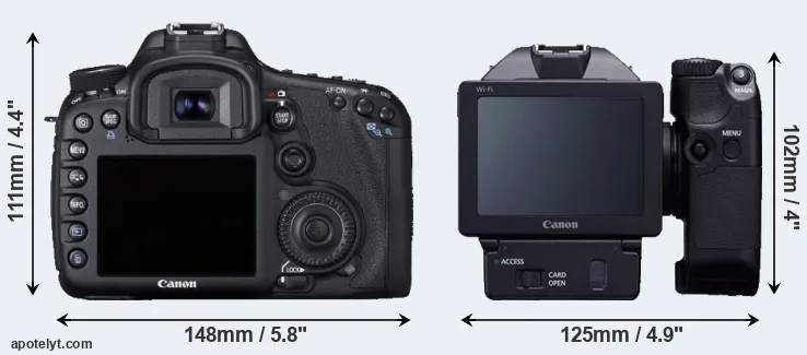 Comparison 7D or XC10 rear