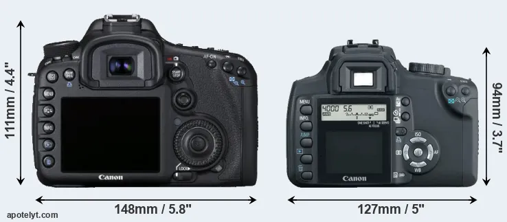 Comparison 7D or XT rear