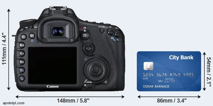 7D and credit card rear side
